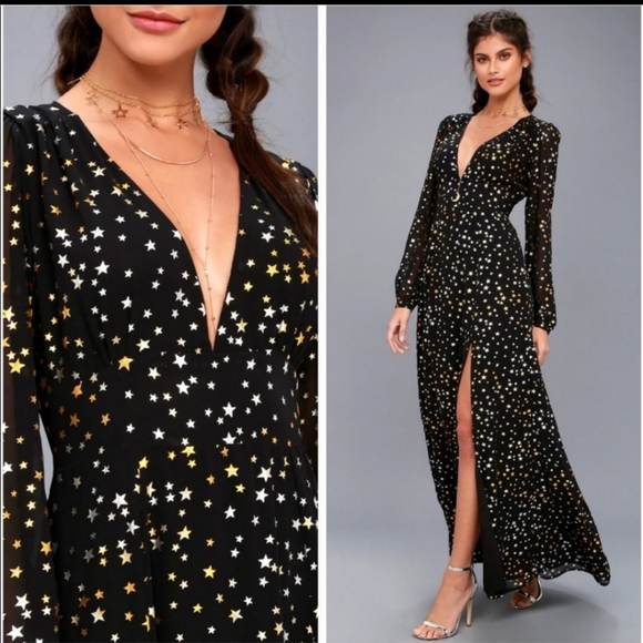 Nwt Lulus Celestial Print Dress 